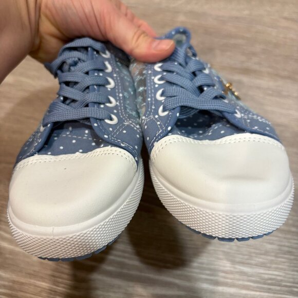 AMAZON Women's Hollow Denim Mesh Lightweight Walking Low Top Sneakers sz 8 - Picture 6 of 8